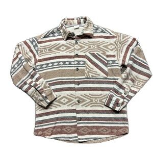 Anthropologie Marrakech Military Shacket Jacket Women’s Small Cream Aztec Tribal